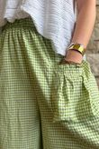 Arbi Gingham Pocket Culotte Pant Soft Olive